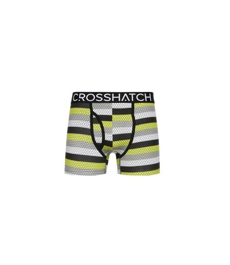 Boxers crystaline homme vert clair / noir / gris Crosshatch