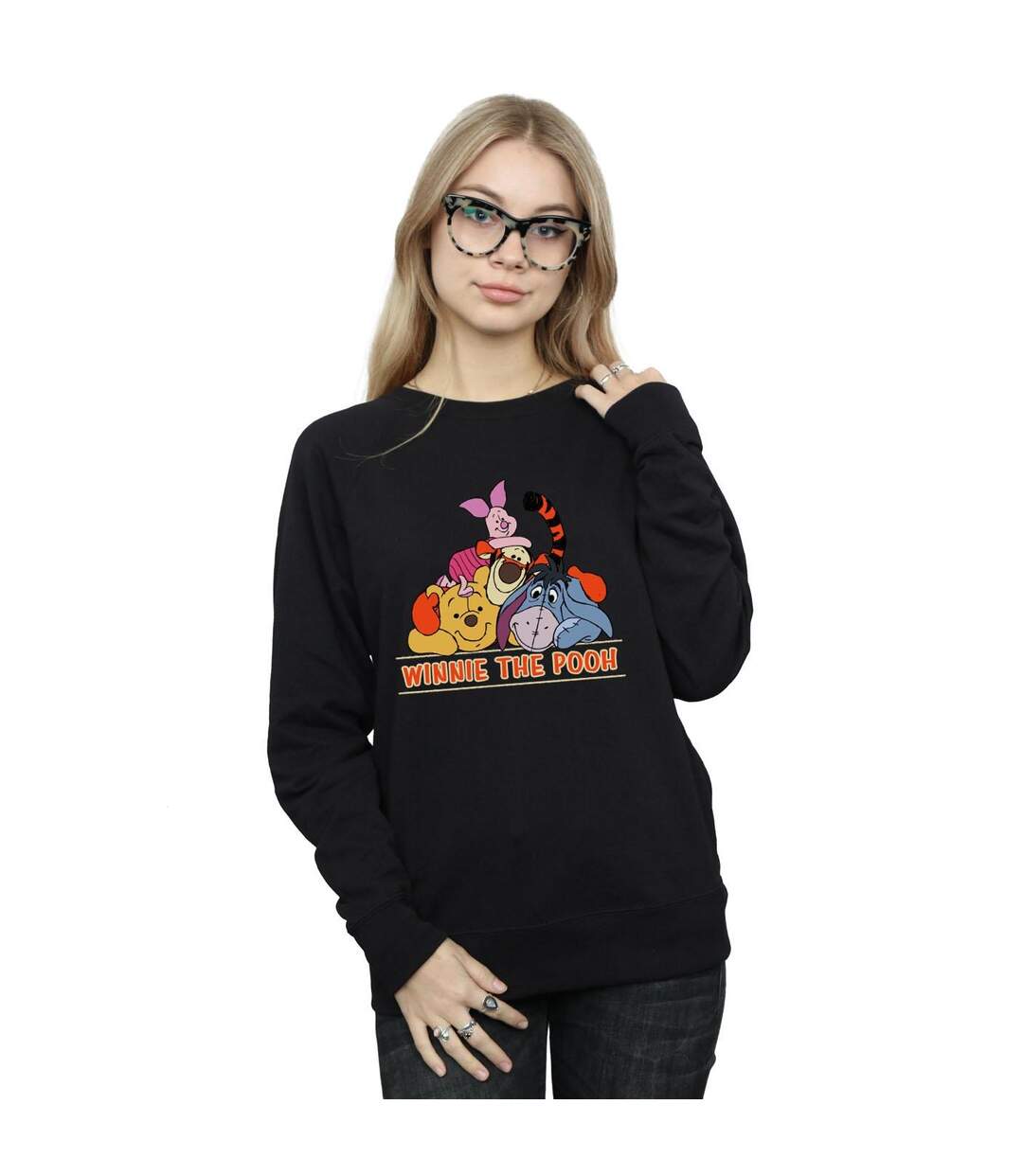 Disney Sweatshirt Winnie The Pooh Group Femme/Ladies (Noir) - UTBI42918-2