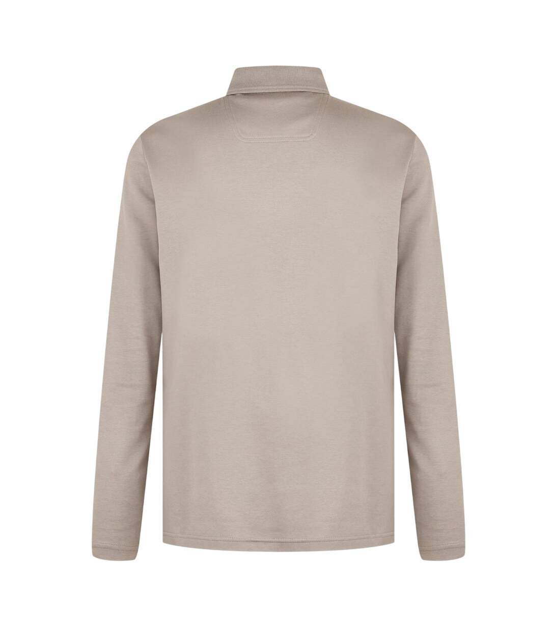 Mens Pirol Logo Long-sleeved Polo Shirt Taupe Boss-3