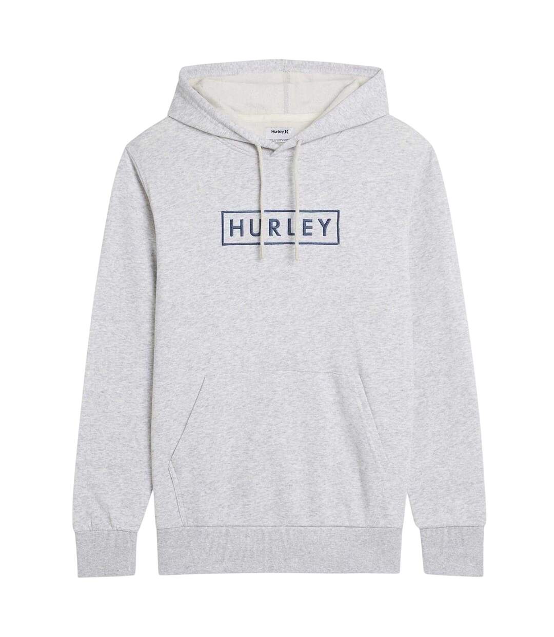 Sweat À Capuche Motif/style Logo Rectangulaire Homme Gris Hurley-1