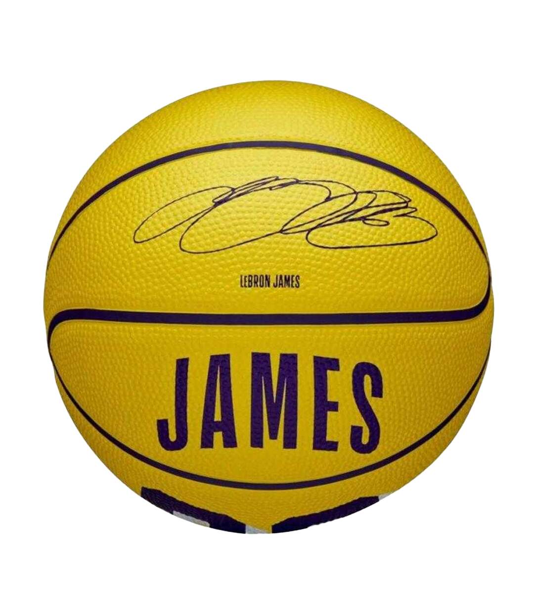 Ballon De Basket Motif/style Nba Lebron James Taille 3 Jaune Wilson-1