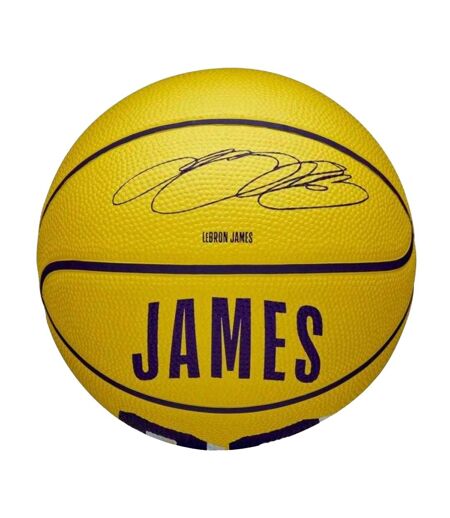 Ballon De Basket Motif/style Nba Lebron James Taille 3 Jaune Wilson