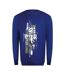 Unisex Adult Splintered Tiger Sweatshirt Iris Blue Cavalli Class-1
