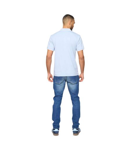 Mens elverton polo shirt mid blue Bewley & Ritch