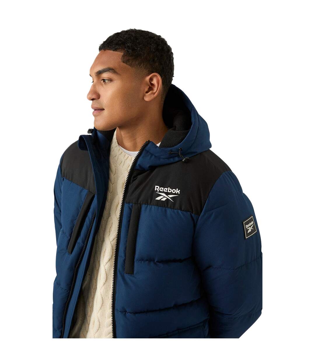 Doudoune Motif/style Uni Homme Bleu Reebok-4