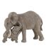 Statue Déco Eléphant Câlin 28cm Gris-1