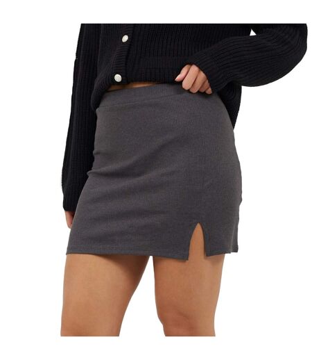 Mini Jupe Femme Charbon Chiné Brave Soul