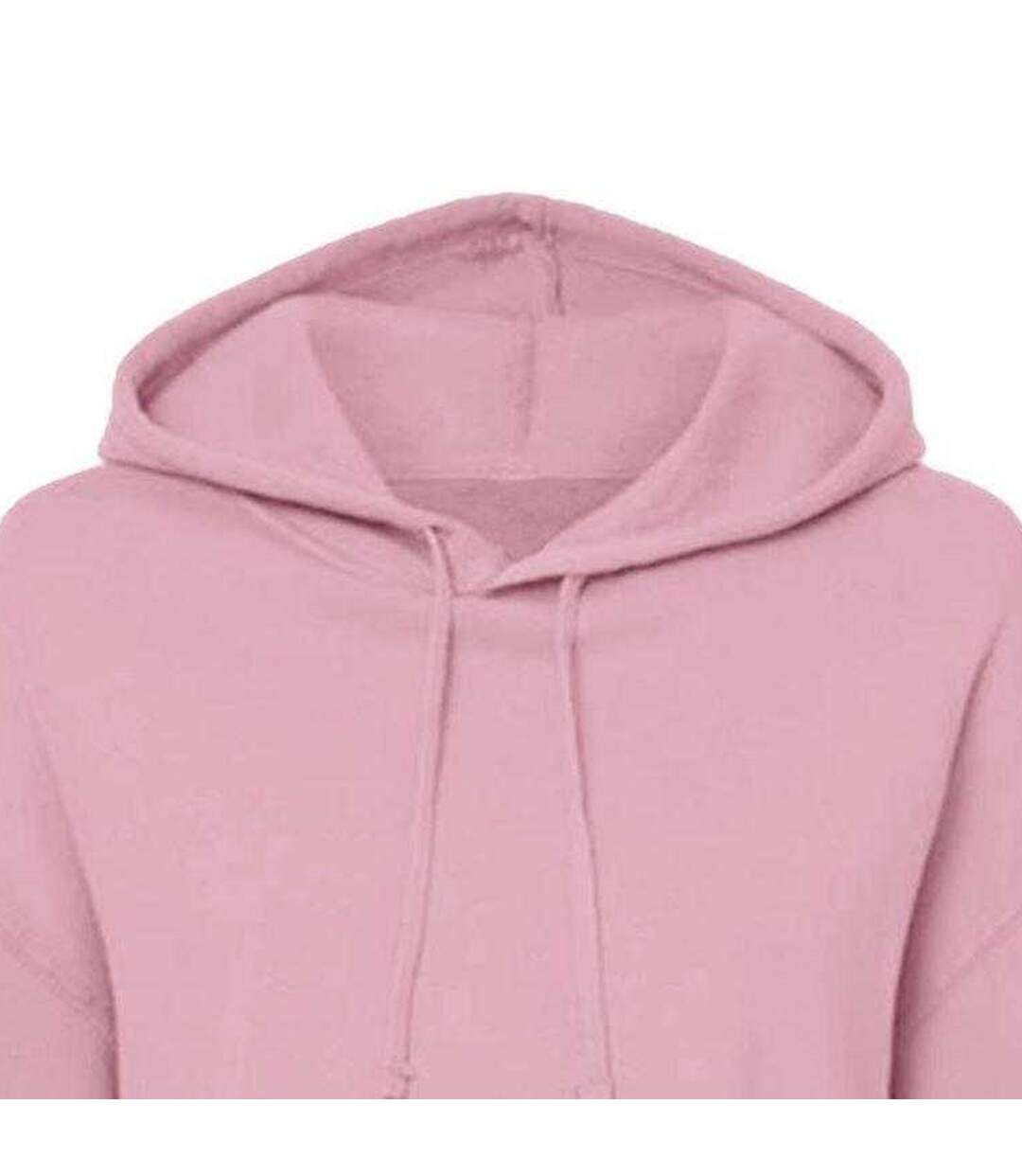 Sweat À Capuche Avec Cordons Motif/style Court Femme Rose Miso-3