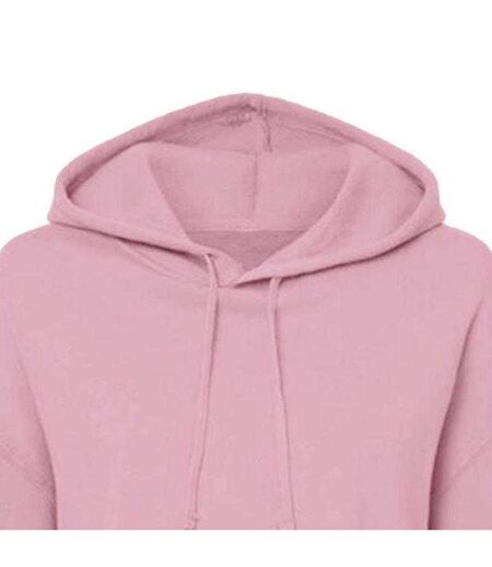 Sweat À Capuche Avec Cordons Motif/style Court Femme Rose Miso
