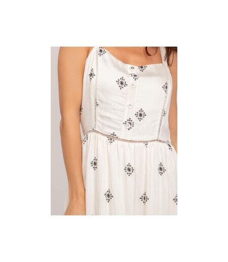 Robe longue bretelles avec motif ILKANIE - Dona X Lisa