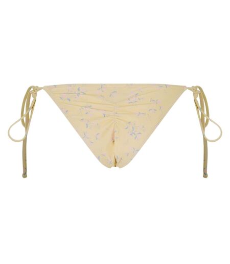 Womens/ladies Triangle Side Tie Bikini Bottoms Butter Yellow Jack Wills