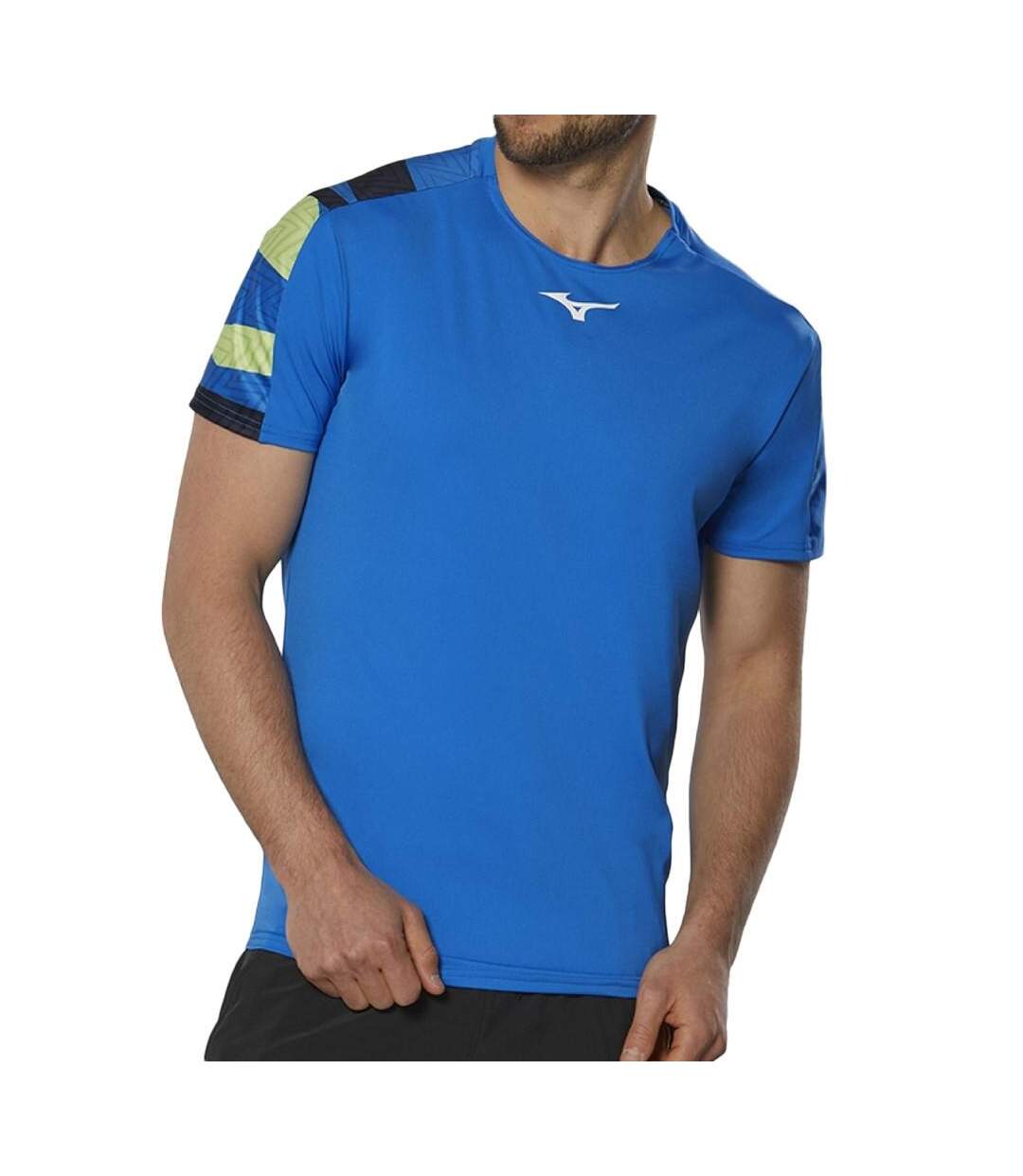 T-shirt technique Bleu Homme Mizuno Tennis Shadow - S