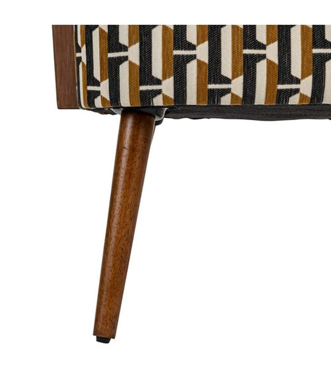 Fauteuil avec tissu jacquard CHIARA - Noir et beige-5
