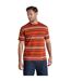 T-shirt Manches Courtes Motif/style À Rayures Pointer Homme Rouge Orange À Rayures Craghoppers-1