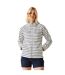 Womens/ladies Bayletta Ii Striped Full Zip Hoodie White Navy Regatta-1