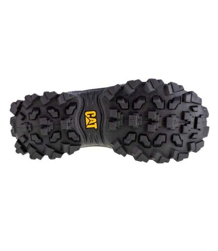 Mens Intruder Leather Chunky Sole Trainers Black Caterpillar