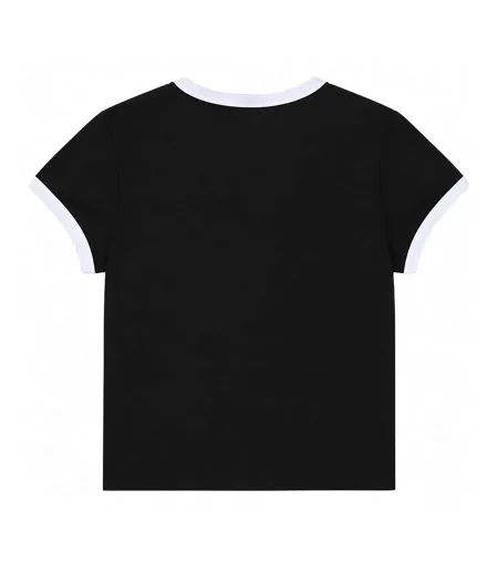 T-shirt Motif/style Ringer Kiss Juicy Femme Noir Juicy Couture