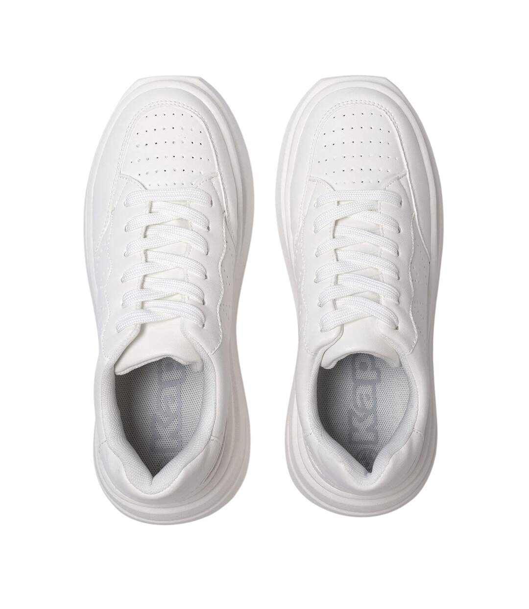 Womens/ladies Ari Casual Platform Trainers White Kappa-3