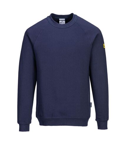 Mens anti-static sweatshirt navy Portwest