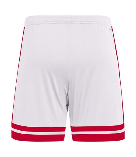 Short Squadra Homme Blanc Rouge Adidas