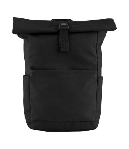 Premium roll top recycled backpack one size black Bagbase
