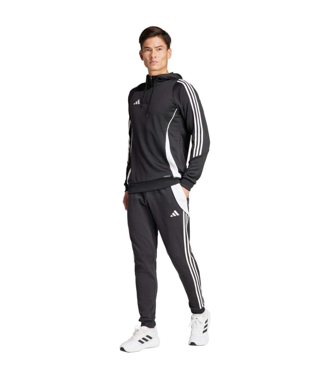 Pantalon De Jogging Tiro Homme Blanc Noir Adidas-4