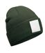 Bonnet Vert Olive Blanc Beechfield-1