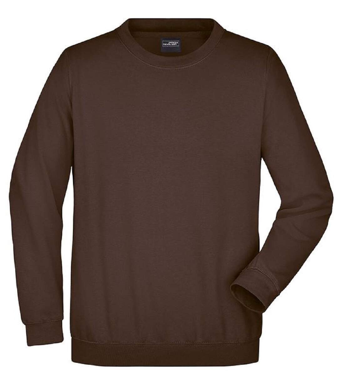 Sweat-shirt col rond - JN040 - marron - mixte homme femme