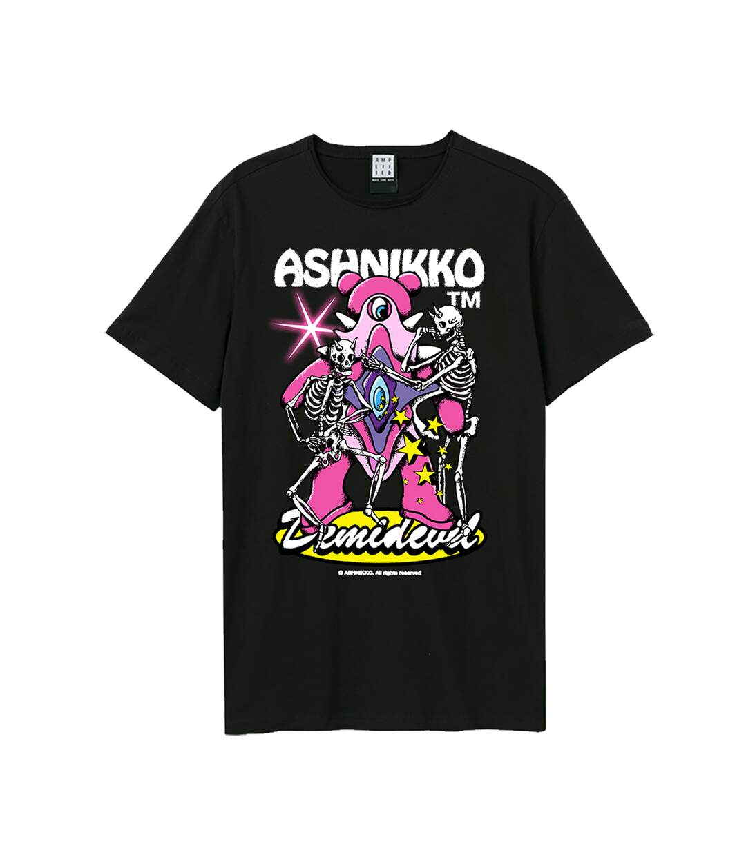 T-shirt demidevil adulte noir Amplified-1