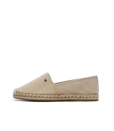 Espadrilles beige femme tommy hilfiger flag canvas