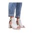 Womens/ladies lisa open toe wide block heel sandals white Where´s That From-2