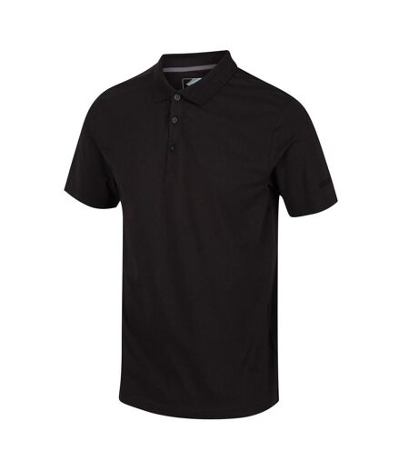 Regatta Mens Sinton Lightweight Polo Shirt (Black)