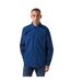 Mens Barrel Collared Long-sleeved Overshirt Blue Boss-4