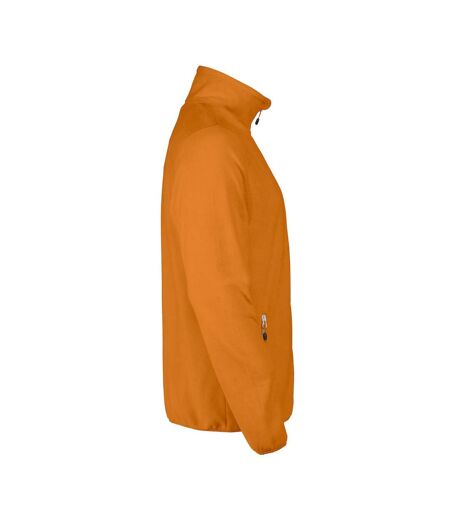 Mens twohand fleece jacket orange Printer RED