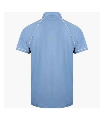 Polo performance hommes ciel / bleu marine / blanc Finden and Hales Finden and Hales