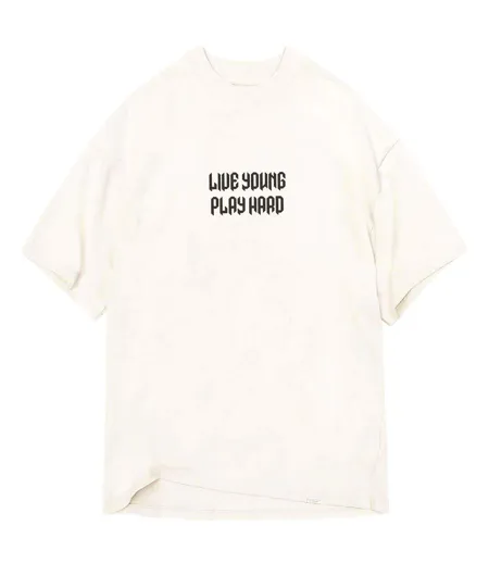 T-shirt Motif/style Lettrage Punk Homme Blanc LY
