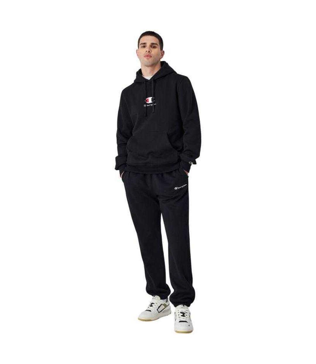 Sweat À Capuche Motif/style Logo Homme Noir Champion-4