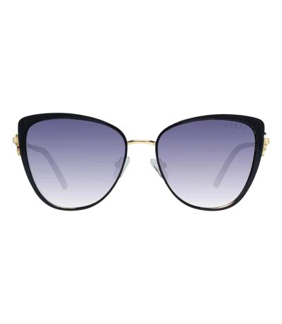 Womens/ladies Shiny Sunglasses One Size Black Gold Guess