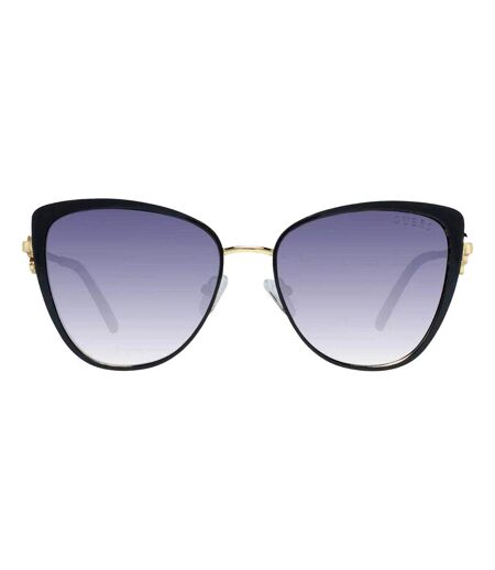Womens/ladies Shiny Sunglasses One Size Black Gold Guess