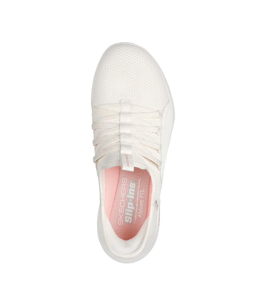 Womens/ladies Sport Ballet Chic Relaxed Fit Trainers Off White Skechers-4