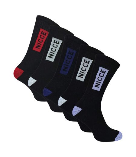5 Pack Mens Sports Crew Socks Cotton Rich Breathable Cushioned Socks
