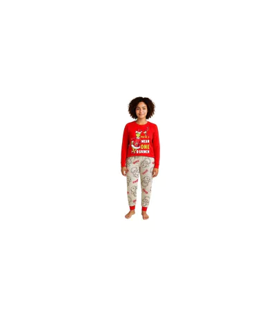 Ensemble De Pyjama Long Noël You´re A Mean One Mr. Grinch Femme Rouge Blanc The Grinch