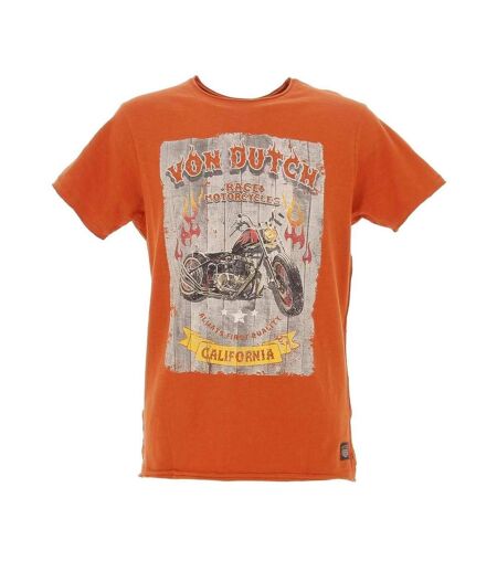 T-shirt Orange Homme Von Dutch RACE - M