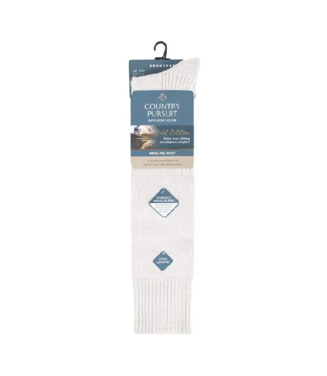 Chaussettes de Pêche à la Ligne Homme Hautes Laine-2