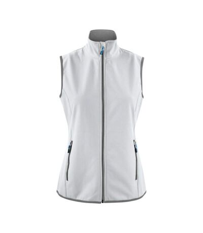 Womens/ladies Trial Softshell Gilet White Printer