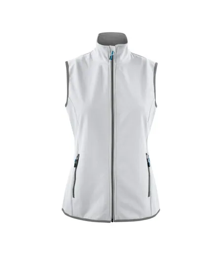 Womens/ladies Trial Softshell Gilet White Printer