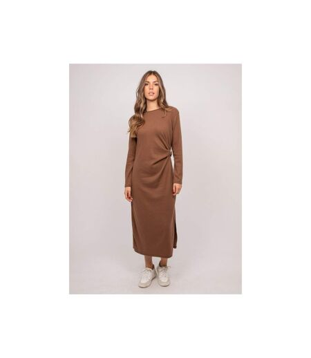 Robe longue maille douce drapé ILARISSE - Dona X Lisa