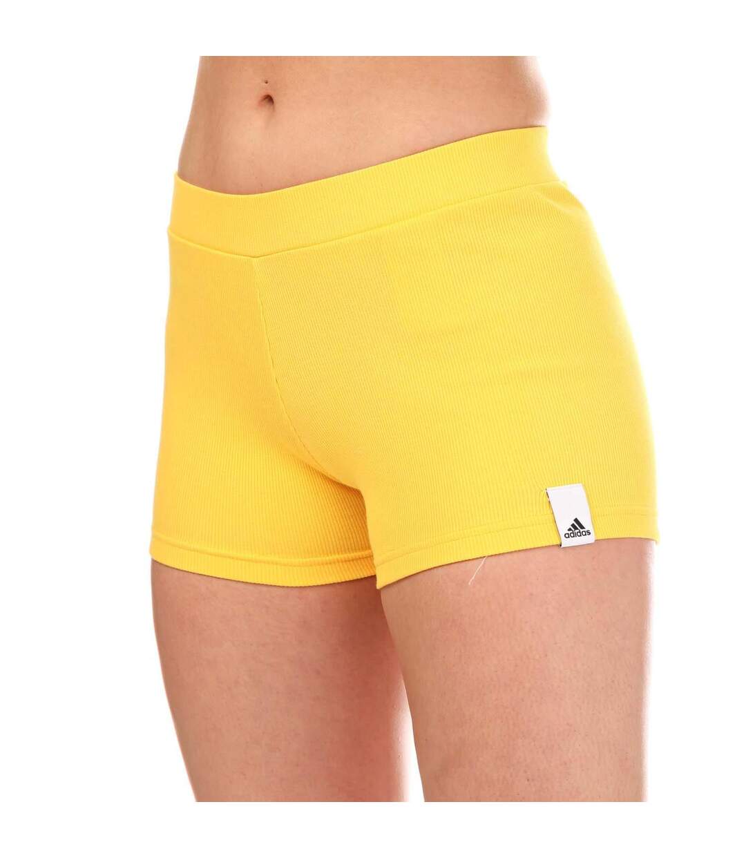 Womens/ladies terrycloth lounge shorts gold Adidas-3