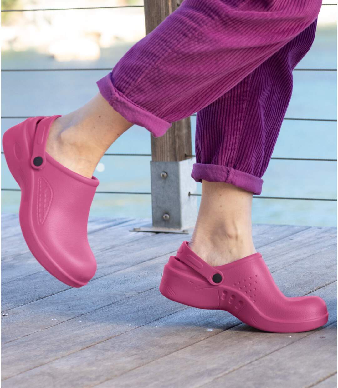 Women’s Pink Garden Clogs-6