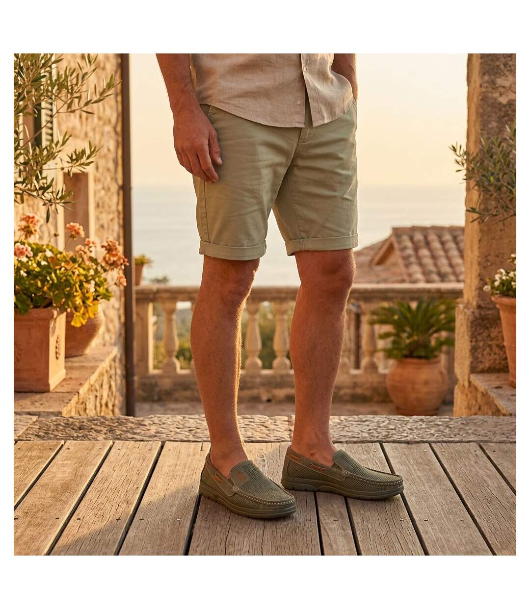 OZABI Mocassins Homme Microperforés Confort Été Semelle Crantée-5
